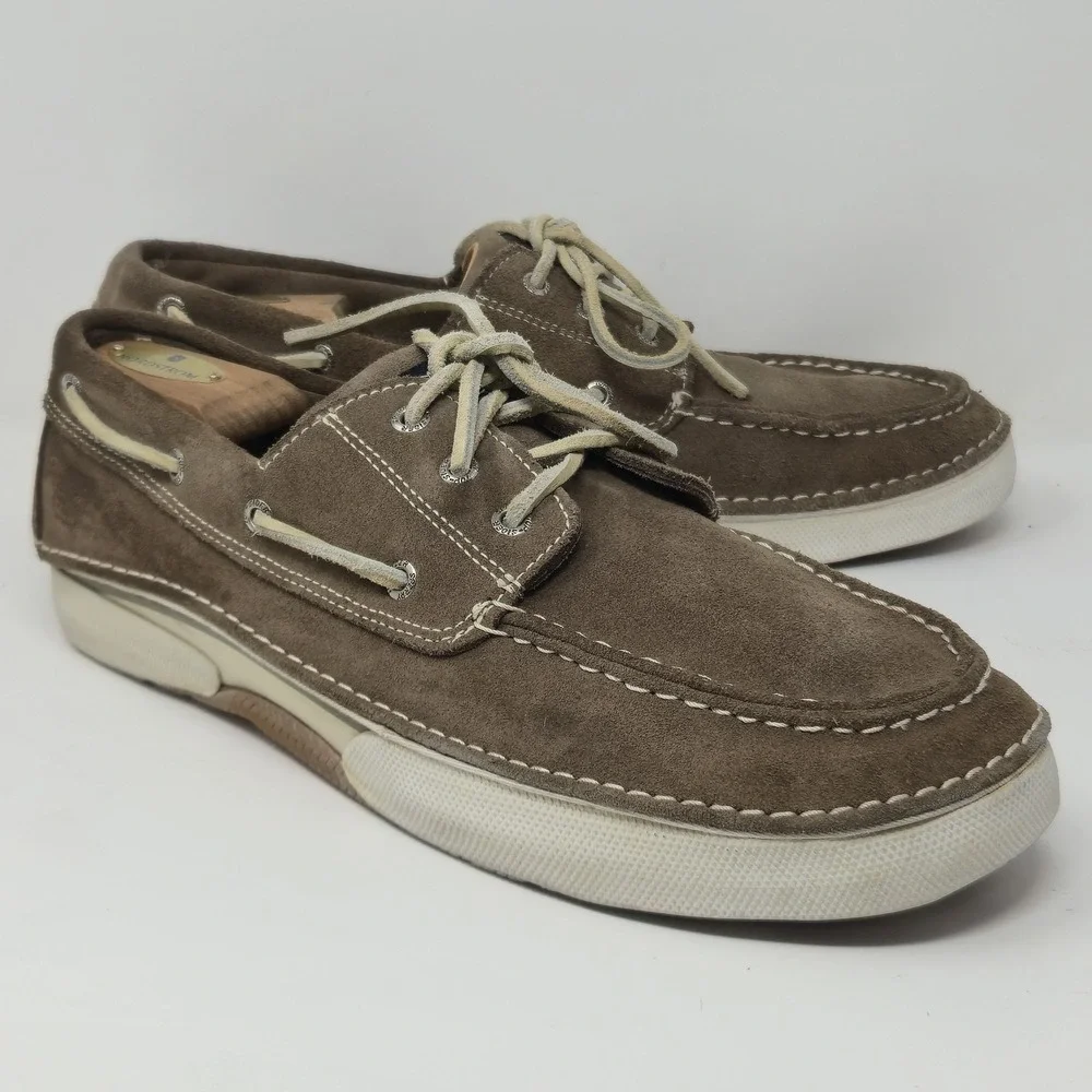 Men's Sperry Top-Sider Brown Suede Boat Shoes O784157 Sz 12M Replaced Insoles
